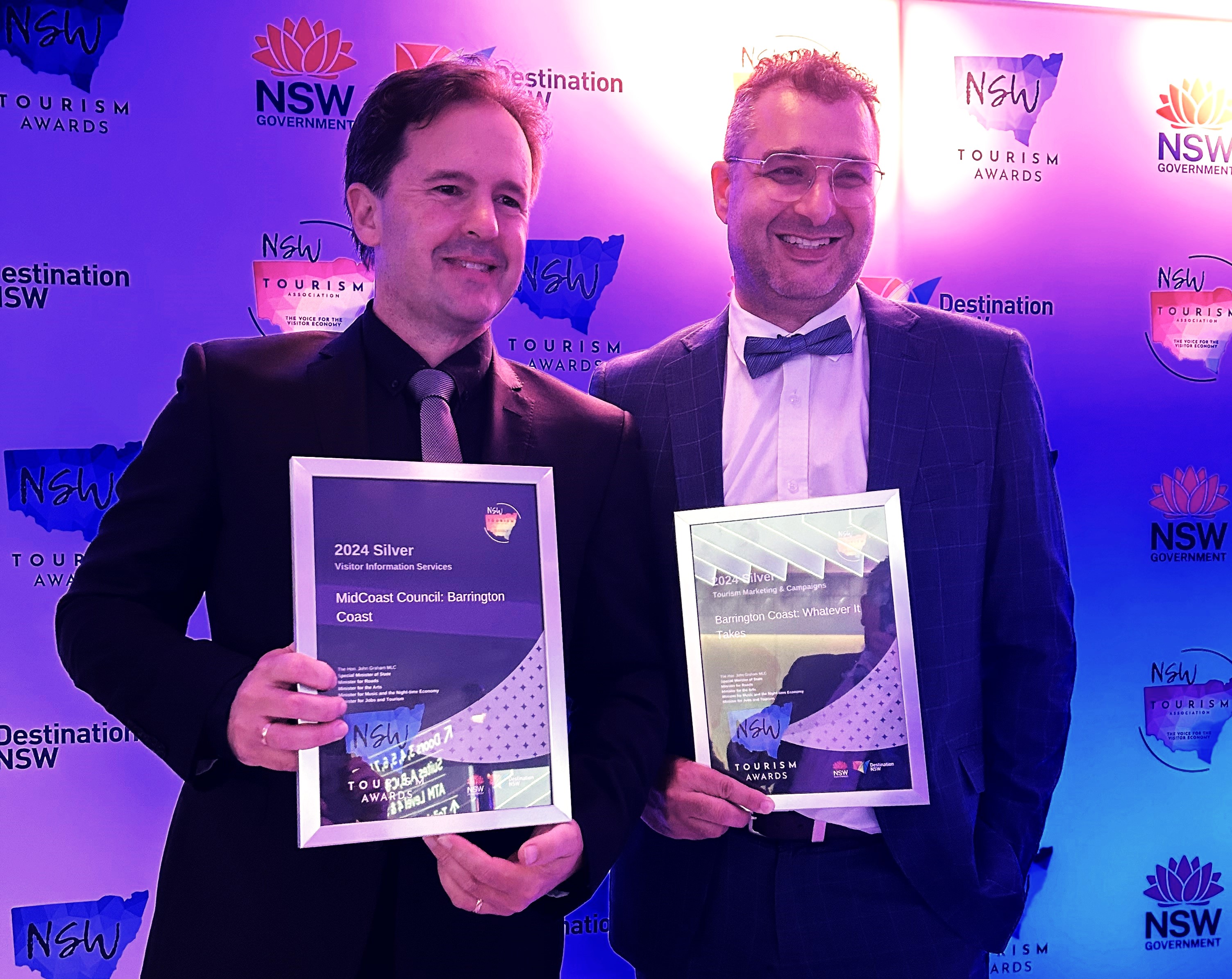 Jeremy Miller with Adrian Panuccio at NSW Tourism Awards 2024.jpg