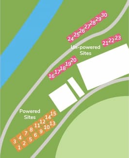 Map of allocated campsites